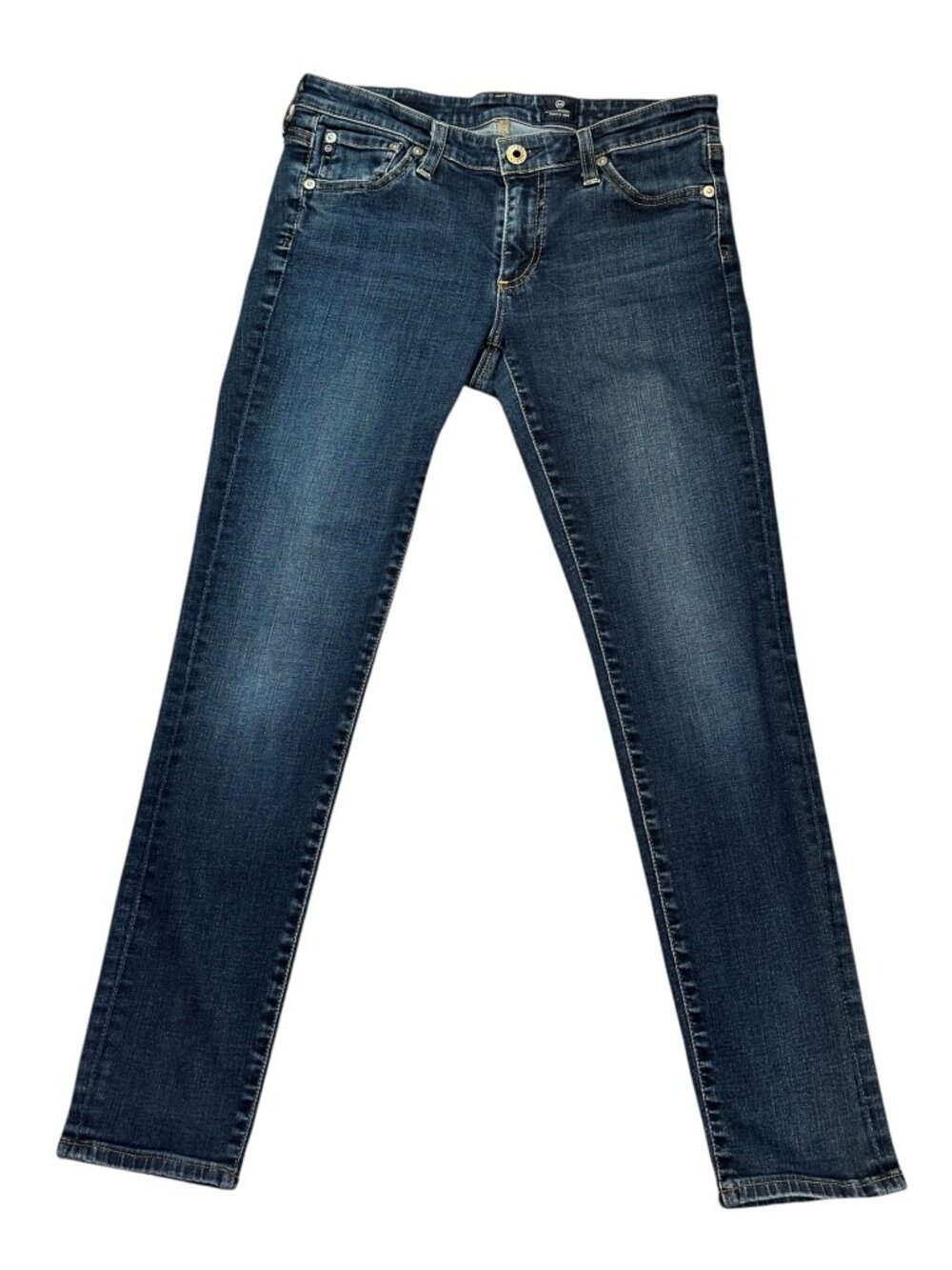 AG Adriano Goldschmied Slim Straight Dark Wash Stretch Jeans 27R